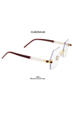 KUBORAUM Mask P53 GD BX gold and bordeaux rimless eyeglasses - Image 2