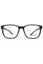PRADA Linea Rossa Eyeglasses Frames VPS 06P 1AB-1O1 Black Square 57-18-145 - Image 3