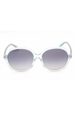 COACH HC 8360U 573735 Sunglasses Transparent Blue Frame Grey Gradient Lens 57mm - Image 2