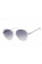 COACH HC 8360U 573735 Sunglasses Transparent Blue Frame Grey Gradient Lens 57mm