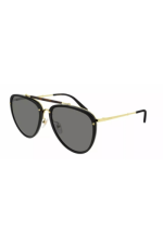 Gucci GG 0672S 001 Black Gold/Gray Sunglasses