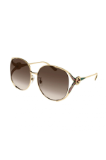 GUCCI GG0225S - 007 GOLD | SUNGLASSES