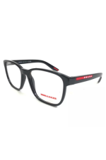 PRADA Linea Rossa Eyeglasses Frames VPS 06P 1AB-1O1 Black Square 57-18-145