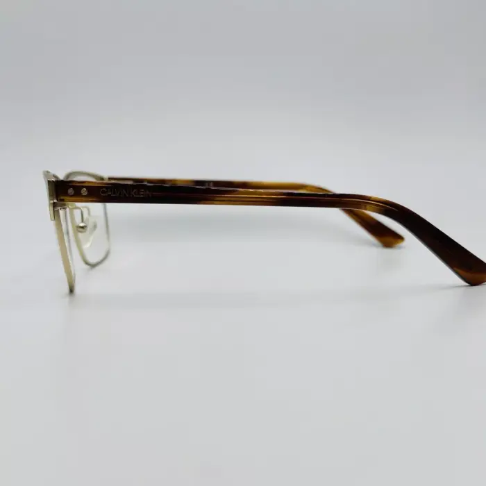 Calvin Klein eyeglasses Men Ladies Angular Braun Gold Mod. CK 18304 New - Image 5