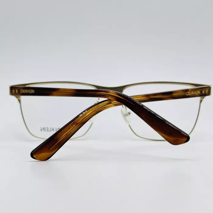 Calvin Klein eyeglasses Men Ladies Angular Braun Gold Mod. CK 18304 New - Image 6
