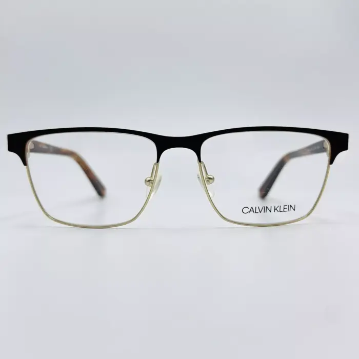 Calvin Klein eyeglasses Men Ladies Angular Braun Gold Mod. CK 18304 New - Image 2