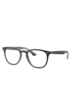 RAY-BAN RX 7159 - 2034 BLACK ON TRANSPARENT | EYEGLASSES UNISEX