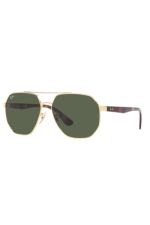 RAY-BAN SUNGLASSES | ARISTA SUNGLASSES ( 0RB3714I | IRREGULAR | GOLD FRAME | GREEN LENS )