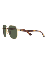 RAY-BAN SUNGLASSES | ARISTA SUNGLASSES ( 0RB3714I | IRREGULAR | GOLD FRAME | GREEN LENS ) - Image 3