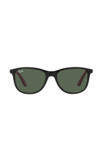 RAY-BAN JUNIOR SUNGLASSES | BLACK ON RUBBER RED SUNGLASSES ( 0RJ9077S | SQUARE | BLACK FRAME | GREEN LENS ) - Image 5