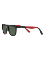 RAY-BAN JUNIOR SUNGLASSES | BLACK ON RUBBER RED SUNGLASSES ( 0RJ9077S | SQUARE | BLACK FRAME | GREEN LENS ) - Image 4
