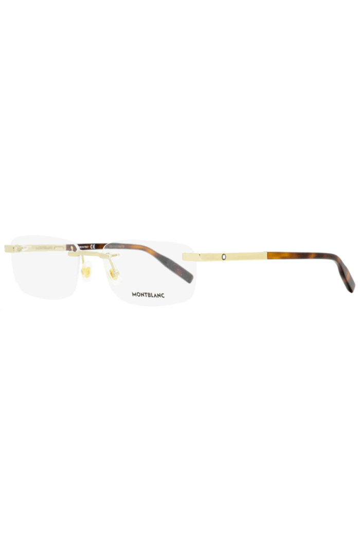 Montblanc Rimless Eyeglasses MB0023O 006 Gold/Dark Havana 59mm 0023 - Image 1