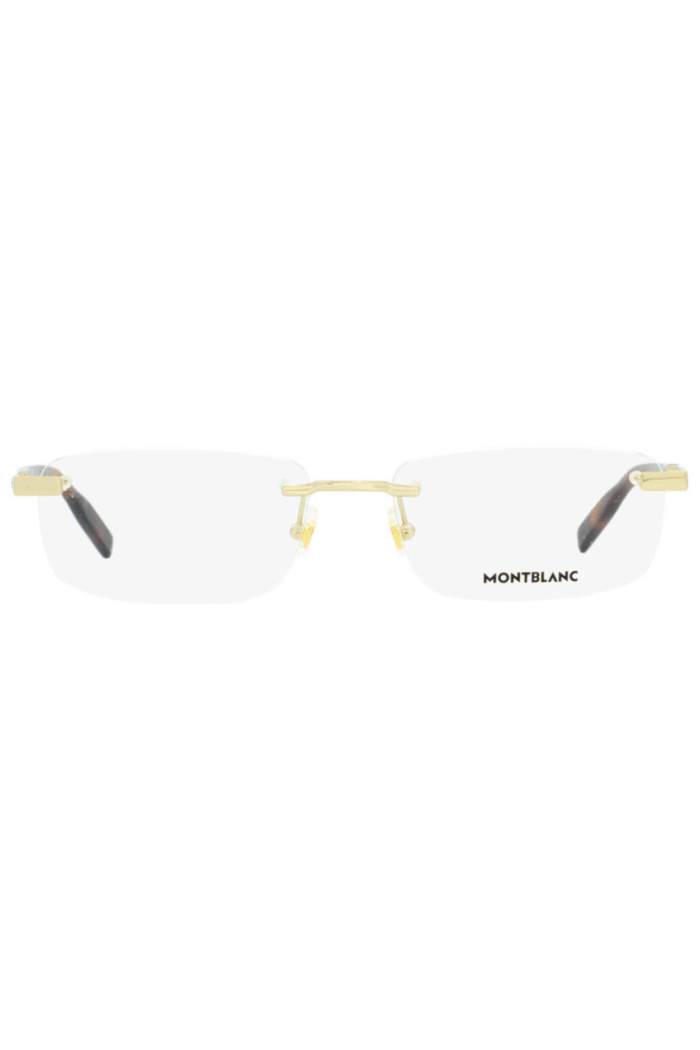 Montblanc Rimless Eyeglasses MB0023O 006 Gold/Dark Havana 59mm 0023 - Image 2