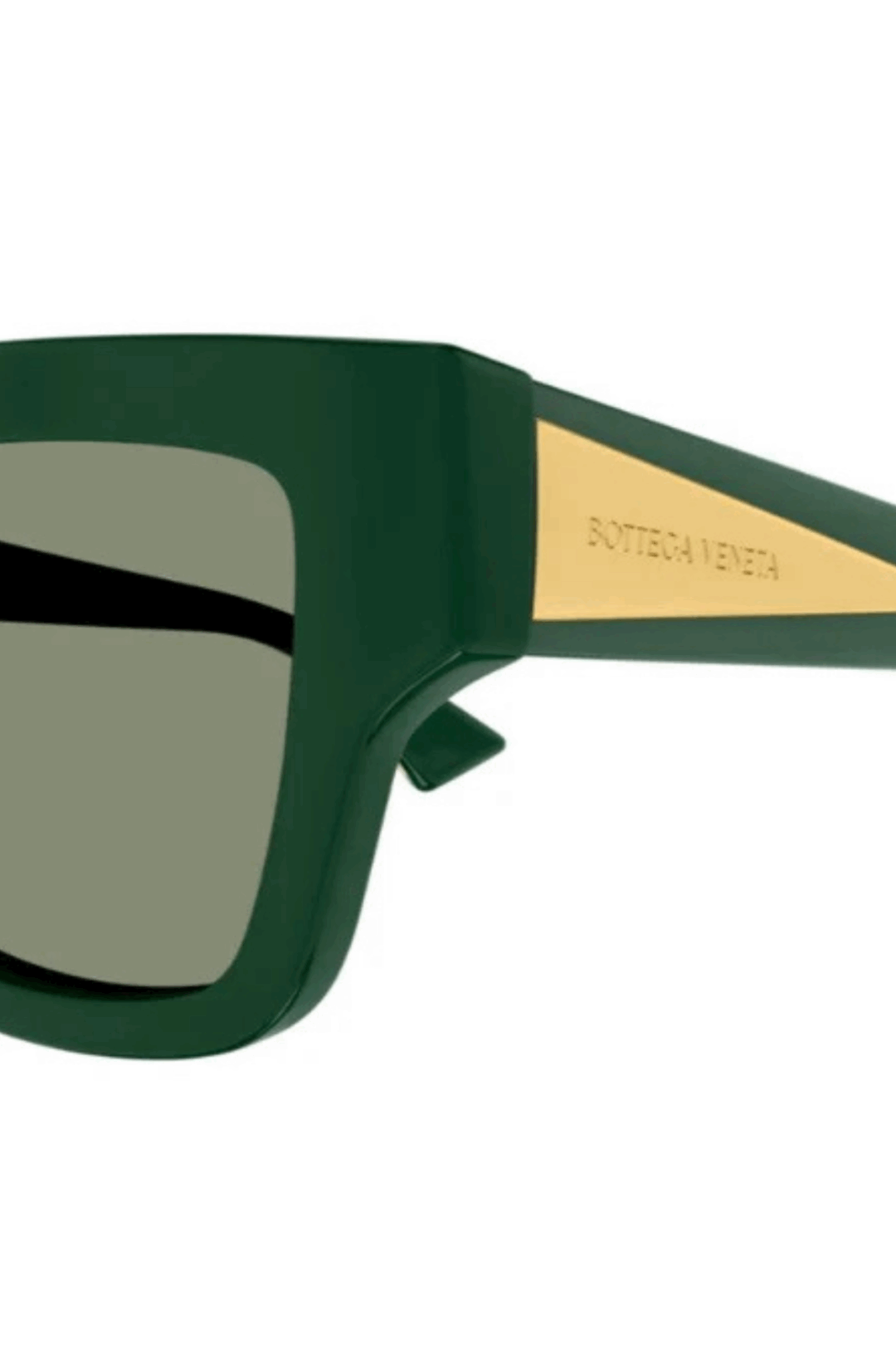 Bottega Veneta 1276S 003 52 Sunglasses - Green Acetate Rectangular Oversize Style for Women - Image 3