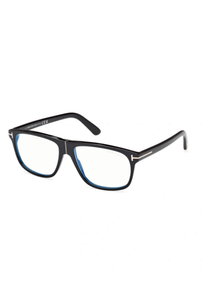 Untitled design - 2025-03-27T102223.582 Tom Ford FT 5978-B Blue Block 001 Shiny Black | Eyeglasses Man - Image 1