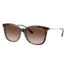 Armani Exchange 4151S Sunglasses - 821313 Tortoise Frame with Brown Gradient Dark Brown Lens