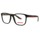 PRADA Linea Rossa Eyeglasses Frames VPS 06P 1AB-1O1 Black Square 57-18-145